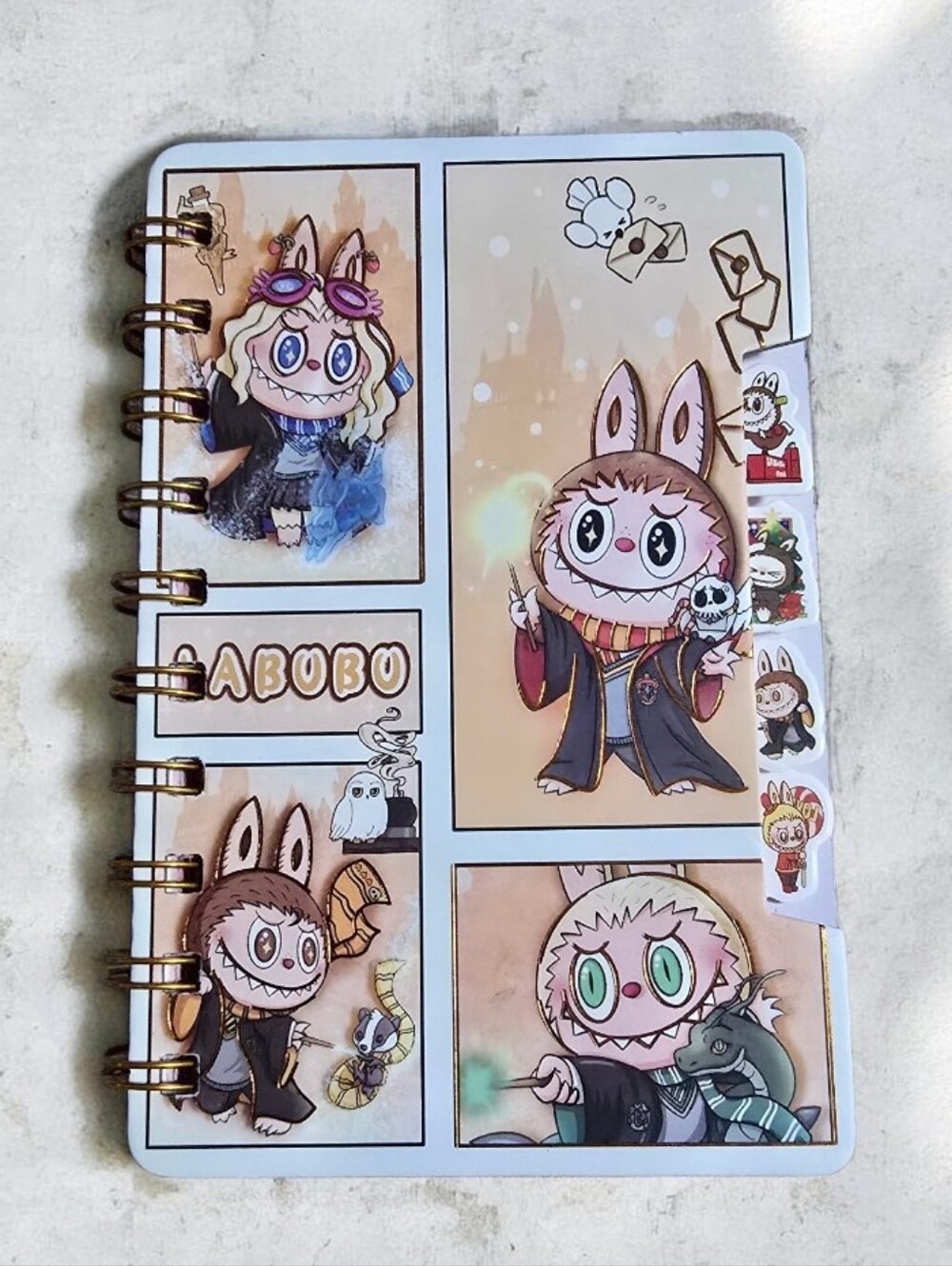 Labubu Notebook   Cute Bunny Wizard Small Pets Notebook - Brown